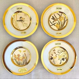 24kt Gold Chokin Plates (Set of 4)